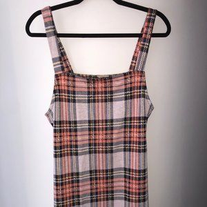 White, Pink, Red Plaid Jumper